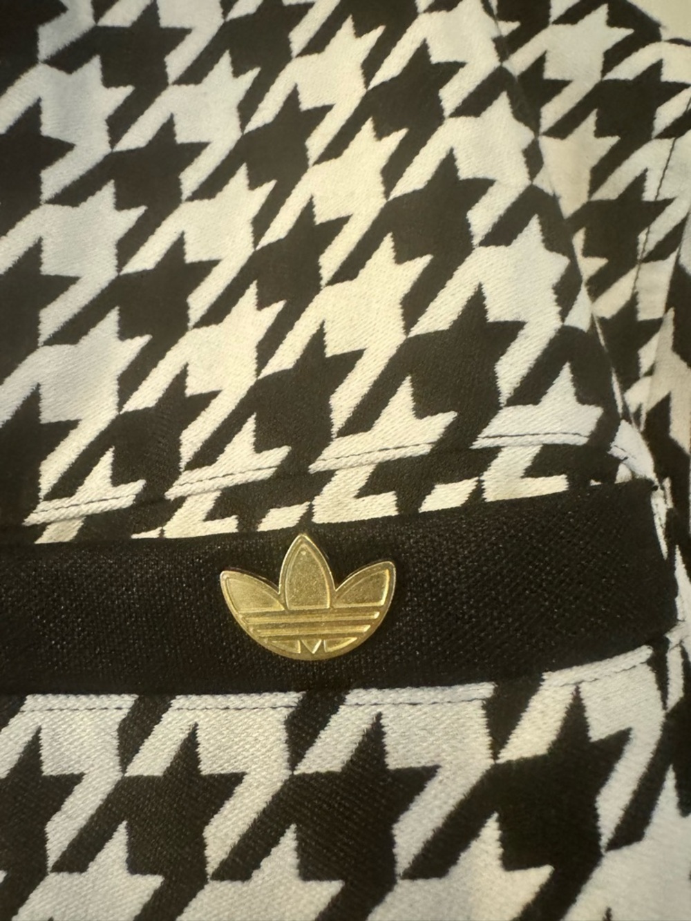 Adidas Originals Black & White Houndstooth Bomber Jacket - Picture 6 of 10